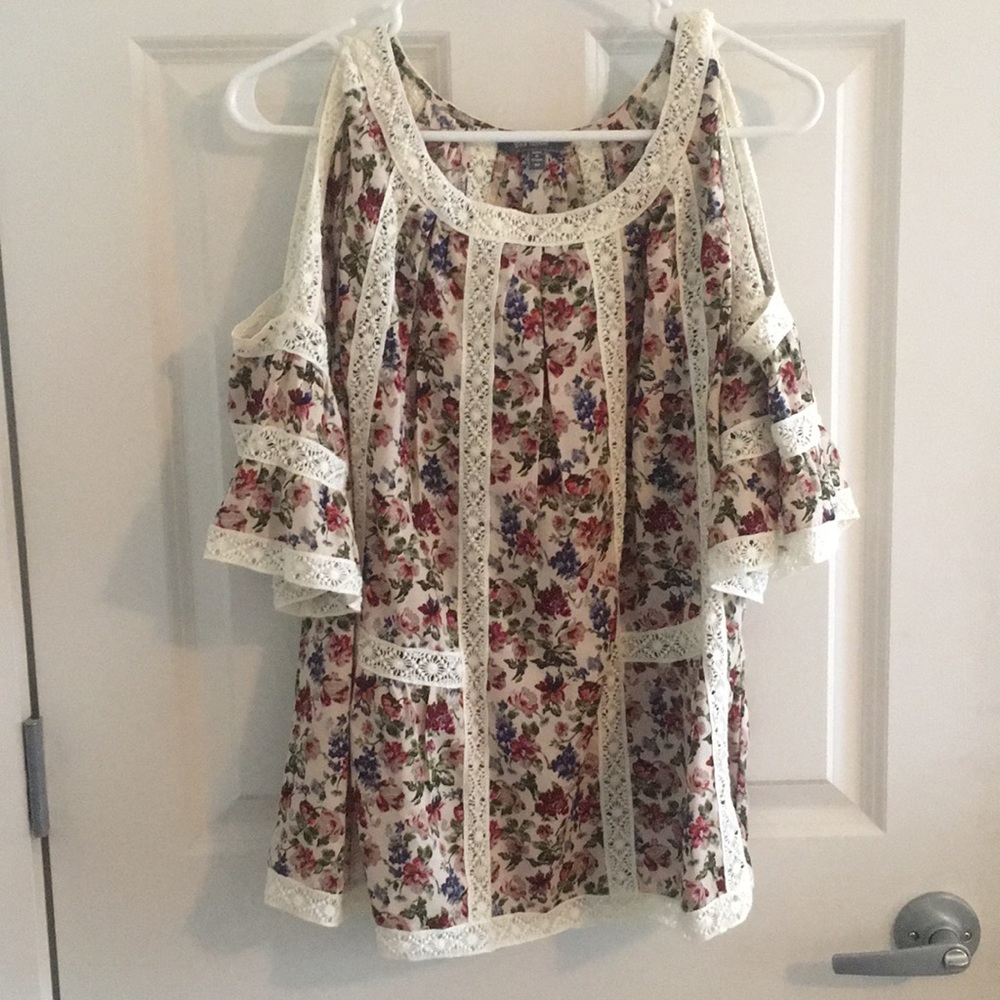 Anthropologie “cold” shoulder blouse